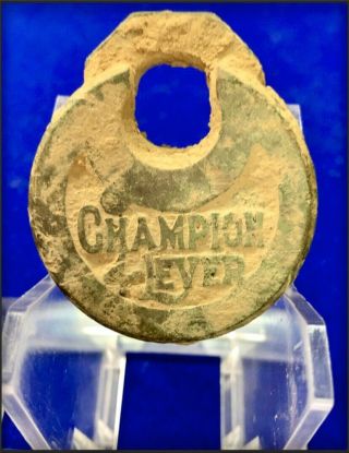 Champion 4 Lever Padlock: Dug With A Metal Detector In Tombstone Arizona
