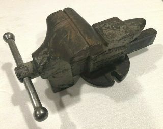 Vintage Littco Littlestown No 112 Bench Vise With Anvil,  3 - 1/4  Jaw
