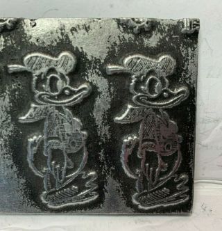 Vintage 2 Donald Duck Walt Disney Letterpress Print Plate