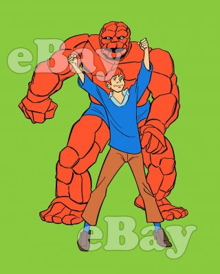 Rare The Thing Cartoon Tv Photo Hanna Barbera Studios Fantastic Four Marvel