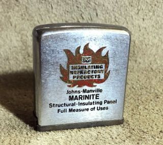 Vintage Zippo Tape Measure Johns Manville Marinite Insulation