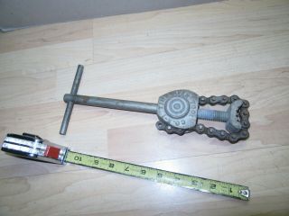 Vintage Timesaver Tool Co X - 1 Pipe Chain Wrench Dallas Texas Pat 2568294 1951