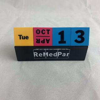 Moma Cubes Perpetual Calendar Cmyk Modern Office Desk Accessory Unique Cool Gift