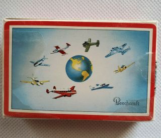 Vintage Beechcraft Aircraft Playing Cards Tax Stamp Deck.