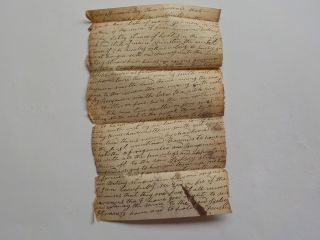 Antique Document 1845 Parsonsfield York County Maine Land Real Estate Deed