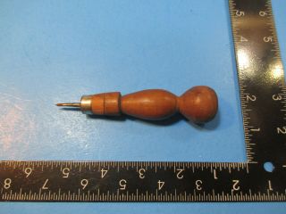 Vintage Cobblers Wooden Handle Craft Tool Shoemaker Leather Sewing VS20 M13 2