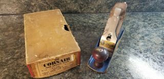 Vintage Corsair Iron Smooth Plane No.  C - 3 8 " Long 1 - 3/4 " Cutter Great Neck (854)