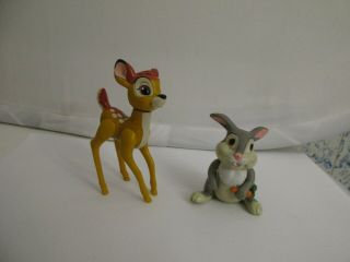 Vintage Thumper Bambi And Thumper Toys Action Figures Pvc 1980 