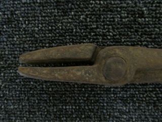 Vintage Flat Nose Blacksmithing Tongs Anvil Forged Cast Steel 18 