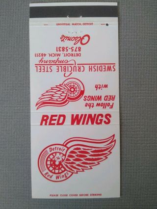Hockey: 1972 - 73 Detroit Red Wings Schedule Nhl Swedish Crucible Steel Mich 1973