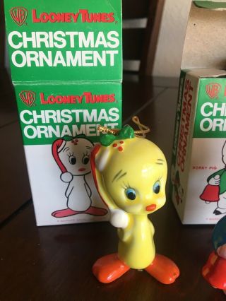 1979 Looney Tunes Daffy,  Elmer,  Tweety,  Sylvester Bugs Bunny Christmas Ornaments 2