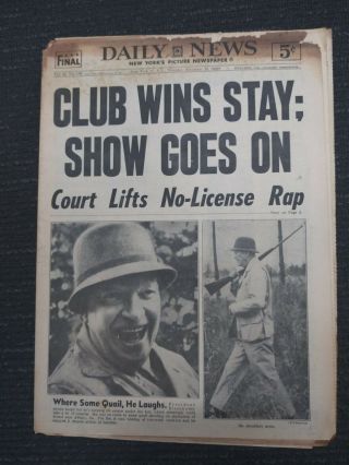 November 24,  1960 York Daily News Newspaper - Early York Mets - Baseball
