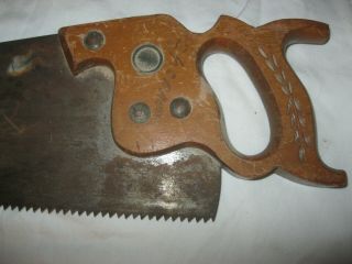 Vintage Pennsylvania Saw Corp.  24 inch Hand Saw 5 TPI 2