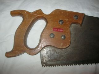 Vintage Pennsylvania Saw Corp.  24 inch Hand Saw 5 TPI 3