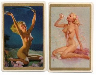 Vintage Playing Swap Cards Pin Up Ladies Risqué