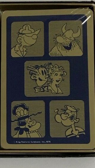 Vintage Set 2 Decks 1976 King Nip Playing Cards Tv Cartoons Popeye Dagwood