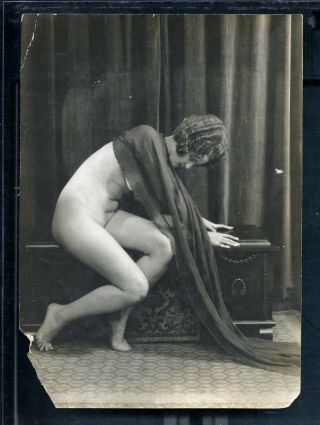 1920s Antique Art Deco Jazz Age Nude Photo Albert Arthur Allen Perky Pinup Poses