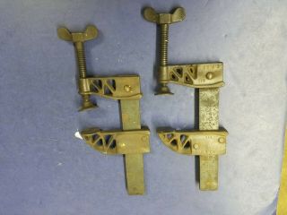 Two Vtg C.  T.  Co 414 413 Cincinnati Tool Co.  Clamps Opening 5 1/2 Usa