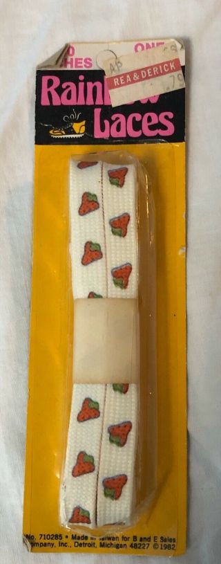 Vintage 1982 Rainbow Shoelaces Strawberry 40 " In Package 80 