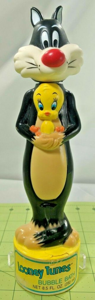 Looney Tunes Sylvester & Tweety Bird Bubble Bath Bottle Empty - 1988 Warner Bros