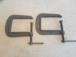 Vintage B&c (brink & Cotton) 253 Ductile Iron 3 1/2 " C - Clamps.  Made In Usa.