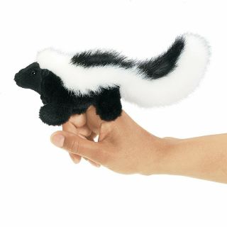 Finger Puppet - Folkmanis - Mini Skunk Animals Soft Doll Plush Toys 2647