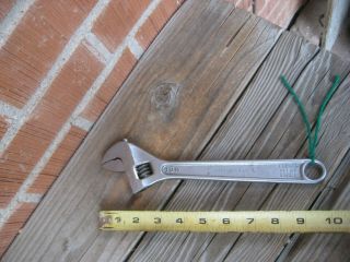 1960s Vintage 10 " Length Proto Fine Crescent Style Adjustable Wrench 710 Usa