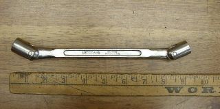 Old Tools,  Vntg Herbrand 6825 Double End Flex Box Wrench,  9/16 X 1/2 X 8 - 7/8 "