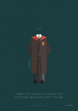 Harry Potter Costume Officially Licensed Limited Edition Art Print 14x11