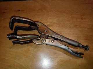 Vintage Vise - Grip Petersen Dewitt 9r Welding Clamps Locking Pliers Nebraska Usa