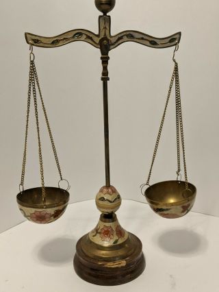 Vintage Brass Balance Scale Made In India
