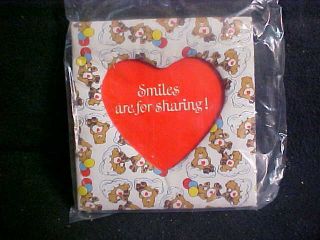 Care Bears - 1985 Printed Cloth Single Picture Frame - Smiles Are For Sharing