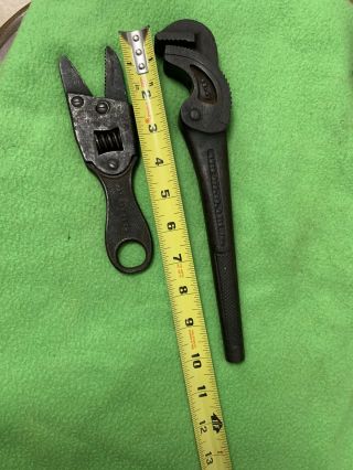 REED SPRING LOADED 11 & THE VICTOR ADJUSTABLE ALIGATOR WRENCH 2