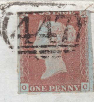 1847 QV YORKSHIRE GOMERSAL & BIRSTALL UDCs ON COVER WITH A 1d PENNY RED STAMP 2