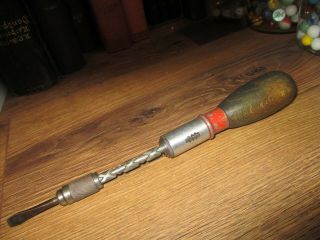 Vintage Stanley Handyman.  No.  133h Yankee Spiral Ratchet Screwdriver Made In Usa
