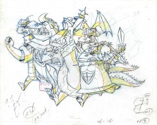 Blazing Dragons Animation Production Hand Drawn Pencil Ellipse Animation 1996