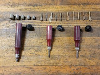 Vintage Tools Drill Bit Brace Driver Pin Hand Vise • Antique Multitool & Bits☆us