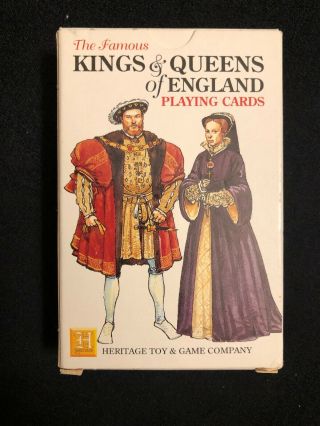 The Famous Kings And Queens Of England Playing Cards Heritage Playing Cards 1993