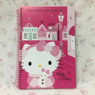 Hello Kitty Sanrio Pink B6 Winter Spiral Notebook (2009 Design)