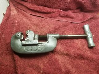 Vintage Ridge Tool Co.  No.  1 Heavy Duty Ridgid Pipe Cutter 1/8 " - 1 - 1/4 "