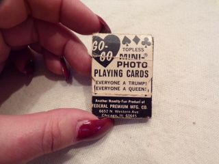 Vtg 1967 Go - Go Topless Mini Photo Playing Cards