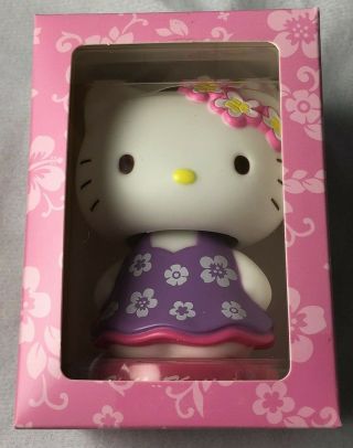 Nib Sanrio Hello Kitty Hawaii Bobble Head Mascot / Doll - Purple Muumuu Dress
