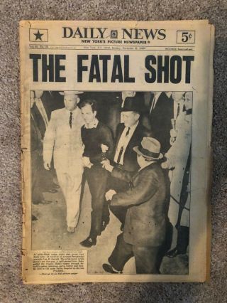 Kennedy Oswald The Fatal Shot Daily News Newspaper Nov 25,  1963