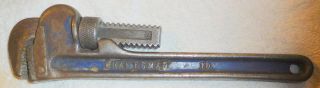 Vintage Craftsman 10 " Inch Adjustable Pipe Wrench,  Plumbing Tool,  Rare Tool