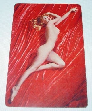Vintage Nude Marilyn Monroe Redislip Joker Playing Card 1976 Second (bd)