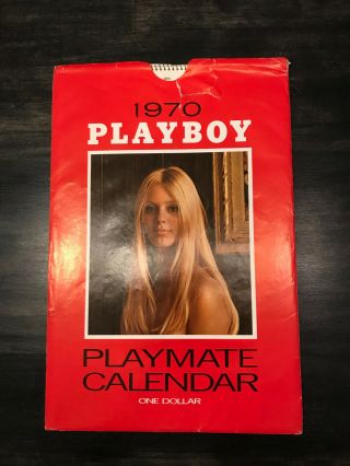 Vintage 1970 Playboy Playmate Wall Calendar With Sleeve