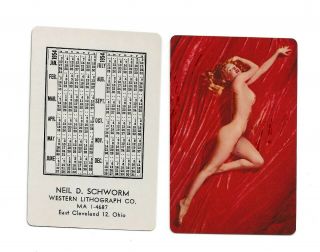 1954 Nude Pin Up Girl Calendar Marilyn Monroe A Wrinkle 210