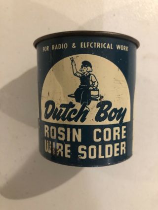 Vintage Antique Dutch Boy National Lead Company Rosin Core Wire Solder Tin Spool