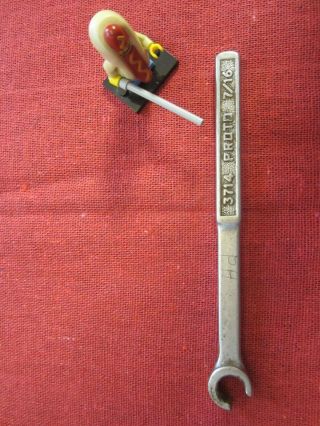 Vintage Proto 3714 7/16 Flair Nut Wrench 12 Point Pebble Finish Usa