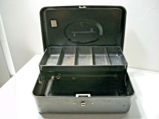 Vintage Union Steel Chest Co.  Cash Box Leroy Ny Made In Usa